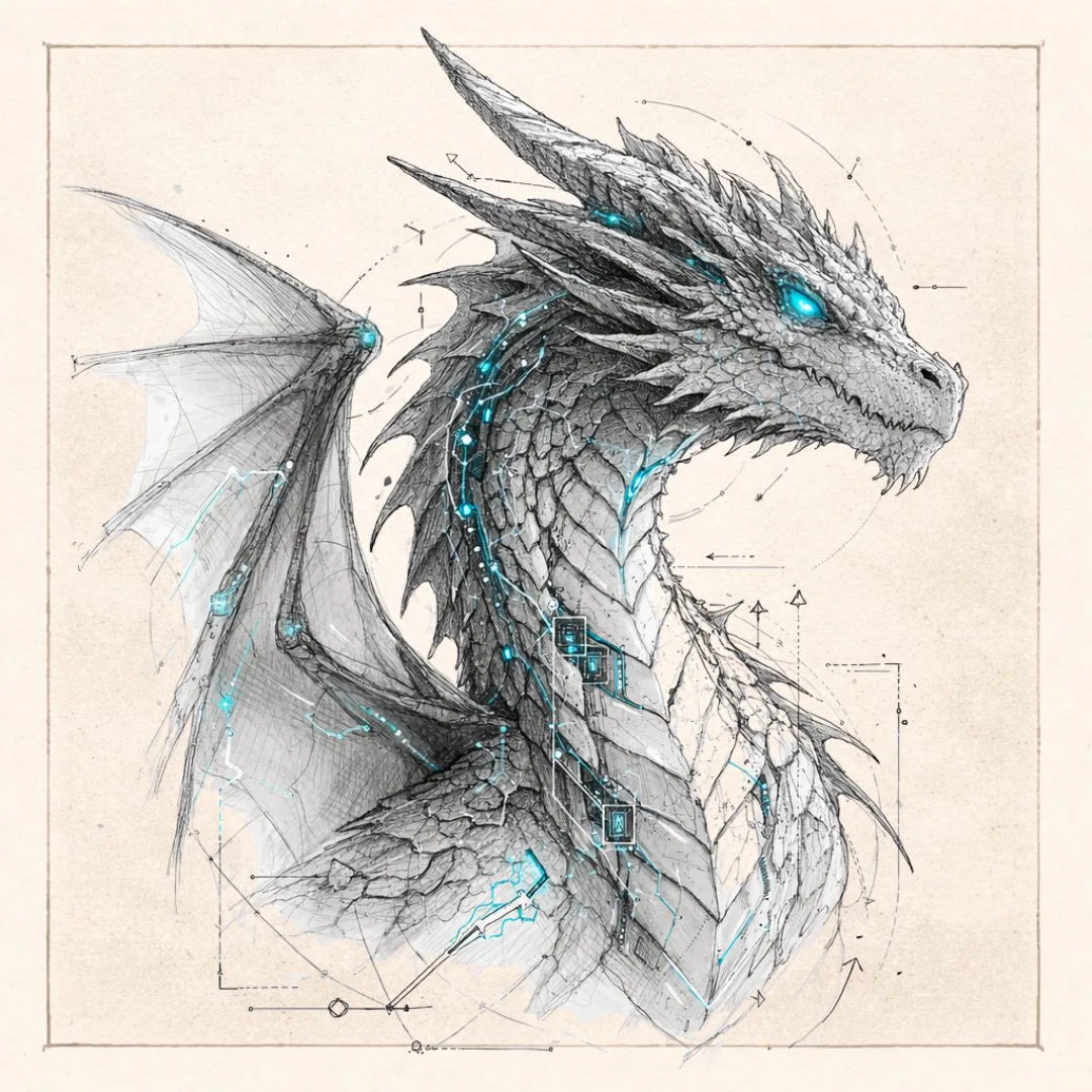 Dragón Targaryen con alas